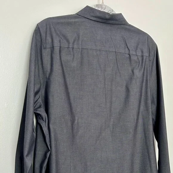 Gold Label Investments Dark Gray Button Down Shirt in sz 20W - Picture 3 of 5